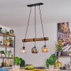 Koyoto Lámparas suspendidas, Luminarias esféricas, Lámparas colgantes Crudo, Negro, 3 luces