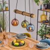 Koyoto Lámparas suspendidas, Luminarias esféricas, Lámparas colgantes Crudo, Negro, 3 luces