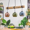 Koyoto Lámparas suspendidas, Luminarias esféricas, Lámparas colgantes Crudo, Negro, 3 luces