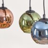Koyoto Lámparas suspendidas, Luminarias esféricas, Lámparas colgantes Crudo, Negro, 3 luces