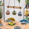 Koyoto Lámparas suspendidas, Luminarias esféricas, Lámparas colgantes Crudo, Negro, 3 luces