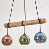 Koyoto Lámparas suspendidas, Luminarias esféricas, Lámparas colgantes Crudo, Negro, 3 luces