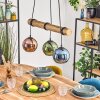 Koyoto Lámparas suspendidas, Luminarias esféricas, Lámparas colgantes Crudo, Negro, 3 luces