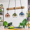 Koyoto Lámparas suspendidas, Luminarias esféricas, Lámparas colgantes Crudo, Negro, 3 luces