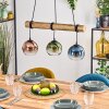 Koyoto Lámparas suspendidas, Luminarias esféricas, Lámparas colgantes Crudo, Negro, 3 luces