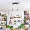 Koyoto Lámparas suspendidas, Luminarias esféricas, Lámparas colgantes Crudo, Negro, 3 luces