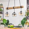 Koyoto Lámparas suspendidas, Luminarias esféricas, Lámparas colgantes Crudo, Negro, 3 luces