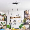 Koyoto Lámparas suspendidas, Luminarias esféricas, Lámparas colgantes Crudo, Negro, 3 luces