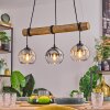 Koyoto Lámparas suspendidas, Luminarias esféricas, Lámparas colgantes Crudo, Negro, 3 luces
