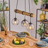 Koyoto Lámparas suspendidas, Luminarias esféricas, Lámparas colgantes Crudo, Negro, 3 luces