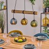 Koyoto Lámparas suspendidas, Luminarias esféricas, Lámparas colgantes Crudo, Negro, 3 luces