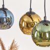 Koyoto Lámparas suspendidas, Luminarias esféricas, Lámparas colgantes Crudo, Negro, 3 luces