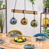 Koyoto Lámparas suspendidas, Luminarias esféricas, Lámparas colgantes Crudo, Negro, 3 luces