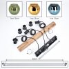 Koyoto Lámparas suspendidas, Luminarias esféricas, Lámparas colgantes Crudo, Negro, 3 luces