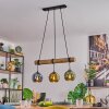 Koyoto Lámparas suspendidas, Luminarias esféricas, Lámparas colgantes Crudo, Negro, 3 luces