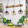 Koyoto Lámparas suspendidas, Luminarias esféricas, Lámparas colgantes Crudo, Negro, 3 luces