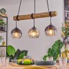 Koyoto Lámparas suspendidas, Luminarias esféricas, Lámparas colgantes Crudo, Negro, 3 luces