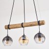 Koyoto Lámparas suspendidas, Luminarias esféricas, Lámparas colgantes Crudo, Negro, 3 luces
