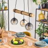 Koyoto Lámparas suspendidas, Luminarias esféricas, Lámparas colgantes Crudo, Negro, 3 luces