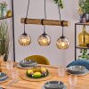 Koyoto Lámparas suspendidas, Luminarias esféricas, Lámparas colgantes Crudo, Negro, 3 luces