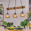Koyoto Lámparas suspendidas, Luminarias esféricas, Lámparas colgantes Crudo, Negro, 3 luces