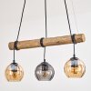 Koyoto Lámparas suspendidas, Luminarias esféricas, Lámparas colgantes Crudo, Negro, 3 luces