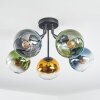 Koyoto Plafones, Luminarias esféricas 52 cm Azul, dorado, Verde, Transparente, 5 luces