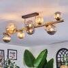 Chehalis Plafones, Luminarias esféricas dorado, Negro, 10 luces
