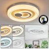 Rarel Plafones LED Plata, Blanca, 1 luz