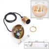 Koyoto Lámparas suspendidas, Luminarias esféricas, Lámparas colgantes dorado, 1 luz