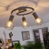 Baripada Lámpara de Techo Antracita, Cromo, 3 luces