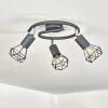 Baripada Lámpara de Techo Antracita, Cromo, 3 luces