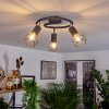 Baripada Lámpara de Techo Antracita, Cromo, 3 luces