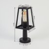 Juanico Poste de Jardín Negro, 1 luz