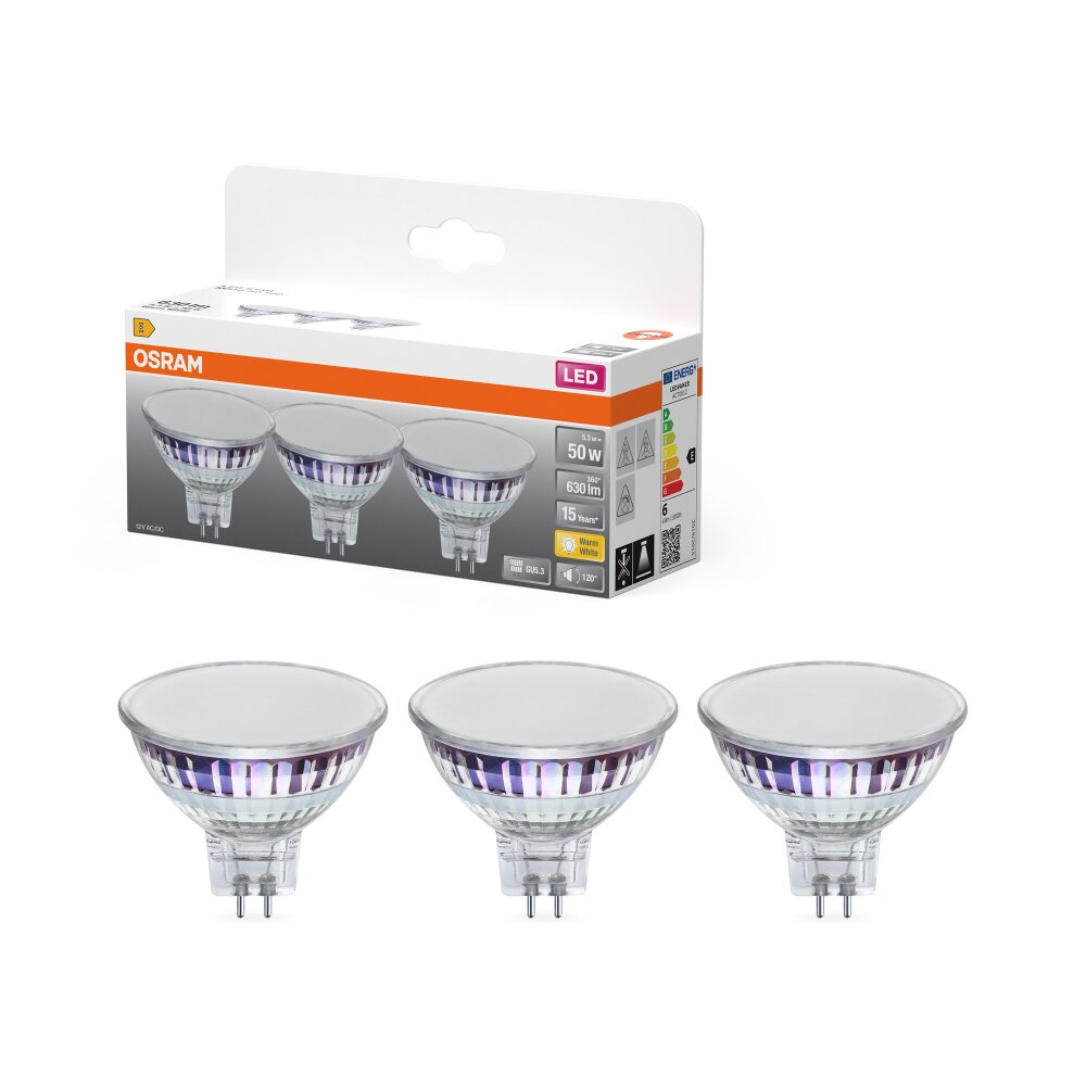 OSRAM Juego de 3 LED Star GU5.3 6.5 W 2700 Kelvin 630 Lumen main product photo