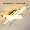 ISKUT Lámpara de Techo LED Cromo, 4 luces