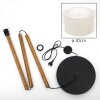 Flemming Lámpara de pie Crudo, Negro, 1 luz