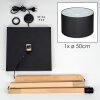 Flemming Lámpara de pie Crudo, Negro, 1 luz