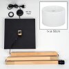 Flemming Lámpara de pie Crudo, Negro, 1 luz