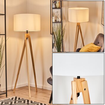 Flemming Lámpara de pie Crudo, Negro, 1 luz Flemming Lámpara de pie Crudo, Negro, 1 luz