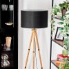 Flemming Lámpara de pie Madera oscura, Negro, 1 luz
