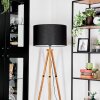 Flemming Lámpara de pie Madera oscura, Negro, 1 luz