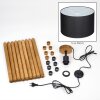Flemming Lámpara de pie Madera oscura, Negro, 1 luz