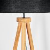 Flemming Lámpara de pie Madera oscura, Negro, 1 luz