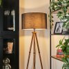 Flemming Lámpara de pie Madera oscura, Negro, 1 luz