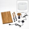 Flemming Lámpara de pie Madera oscura, Negro, 1 luz