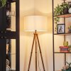 Flemming Lámpara de pie Madera oscura, Negro, 1 luz