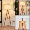 Flemming Lámpara de pie Madera oscura, Negro, 1 luz