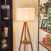 Flemming Lámpara de pie Madera oscura, Negro, 1 luz