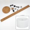 Flemming Lámpara de pie Madera oscura, Negro, 1 luz